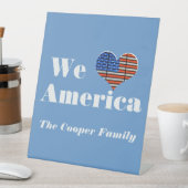 Wij houden van Amerika Reclamebord Met Voetstuk (Insitu)