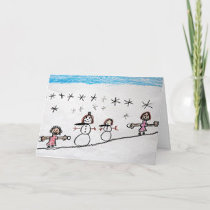 Wij houden van de Sneeuw Feestdagen Kaart