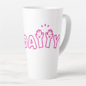 Wij houden van de vrijdag als latte mok (Rechterhoek)