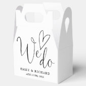 Wij houden van een zwart-wit bruiloft bedankdoosjes (Geopend)