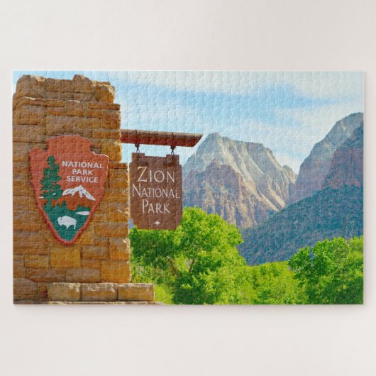 Wij houden van het Nationaal Park van Zion Utah Legpuzzel (Horizontaal)