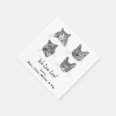 Wij houden van, houden van huisdieren aangepaste h servet (Hoek)