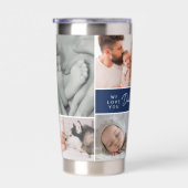 Wij houden van je Daddy Custom Foto's Vaderdag bla Geïsoleerde Drinkbeker (Rechts)