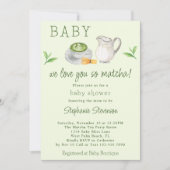 Wij houden van je dus Matcha Green Tea Baby shower Kaart (Voorkant)