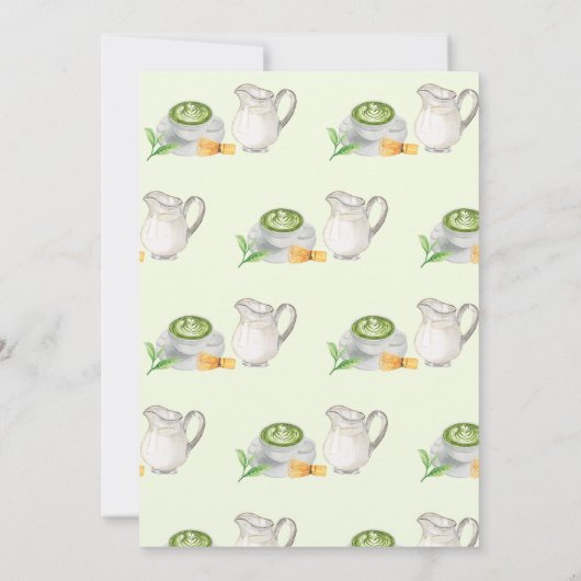 Wij houden van je dus Matcha Green Tea Baby shower Kaart (Achterkant)