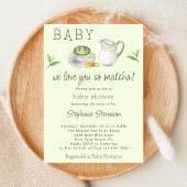 Wij houden van je dus Matcha Green Tea Baby shower Kaart