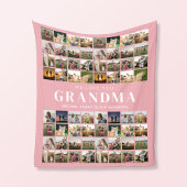 Wij houden van je Oma 64 Fotocollage Fleece Deken