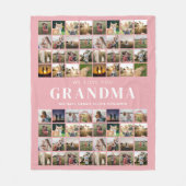 Wij houden van je Oma 64 Fotocollage Fleece Deken (Voorkant)