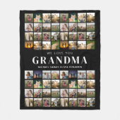 Wij houden van je Oma 64 Fotocollage Fleece Deken (Voorkant)