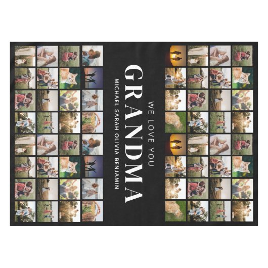 Wij houden van je Oma 64 Fotocollage Tafelkleed (Voorkant (Horizontaal))
