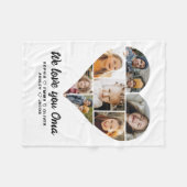 Wij houden van je Oma Heart Moderne Fotocollage Fleece Deken (Voorkant (Horizontaal))