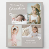 Wij houden van je Oma Kleinkinderen Fotocollage Fotoplaat (Voorkant)