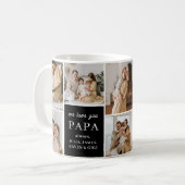 Wij houden van je Papa Elegant Modern 9 Foto Koffiemok (Voorkant links)