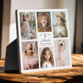 Wij houden van jou Abel Fotocollage Aandenken Fotoplaat