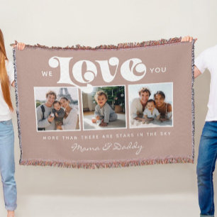 Wij houden van Jou Baby Verjaardag Familie Fotocol Deken