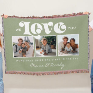 Wij houden van Jou Baby Verjaardag Familie Fotocol Deken