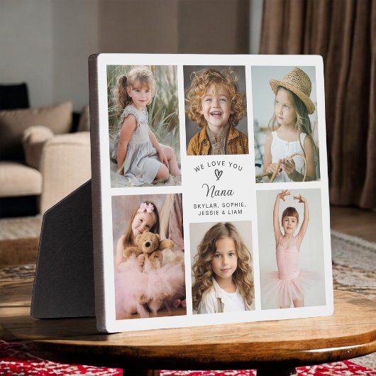 Wij houden van jou Nana-herinneringsfotocollage Fotoplaat