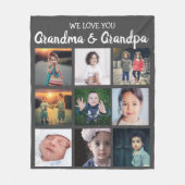 Wij houden van jou Oma & Opa Fotocollage Fleece Deken (Voorkant)