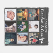 Wij houden van jou Oma & Opa Fotocollage Fleece Deken (Voorkant (Horizontaal))