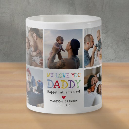 Wij houden van jou papa foto collage koffiemok