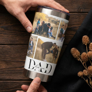 Wij houden van jou Papa Persoonlijke Fotocollage V Geïsoleerde Drinkbeker