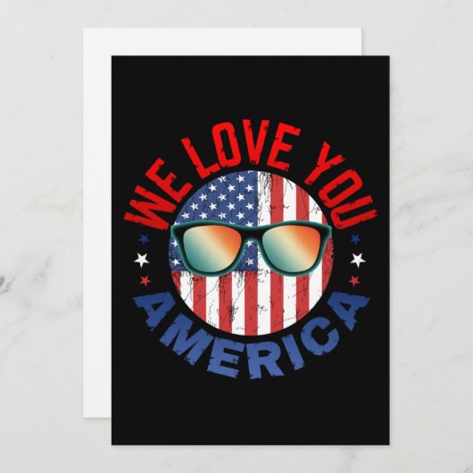 Wij houden van jullie in Amerika Kaart (Voorkant / Achterkant)