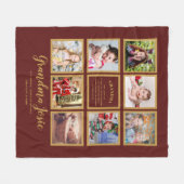 Wij houden van oma foto collage op maat gemaakt fleece deken (Voorkant (Horizontaal))