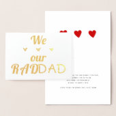 Wij houden van onze RAD DAD | Reële Folie | VADERD Folie Kaarten (Display)