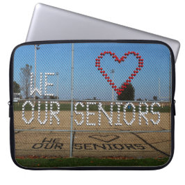 Wij houden van onze senioren kleurenfoto laptop sleeve