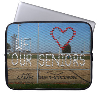Wij houden van onze senioren kleurenfoto laptop sleeve