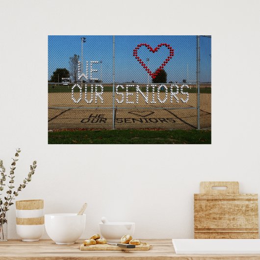 Wij houden van onze senioren kleurenfoto poster (Keuken)