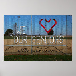 Wij houden van onze senioren kleurenfoto poster