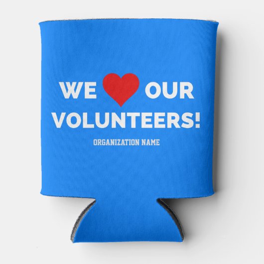  wij houden van onze vrijwilligers blikjeskoeler (Voorkant)