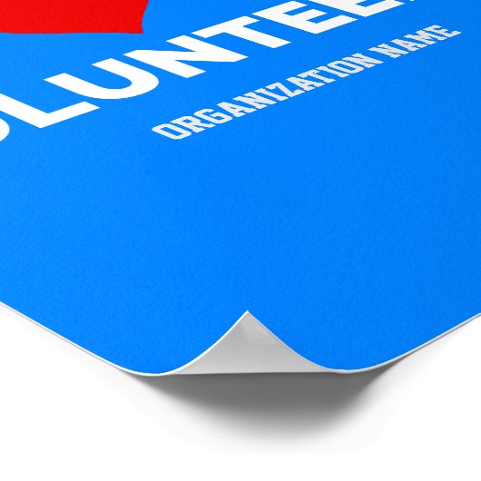 wij houden van onze vrijwilligers poster (Hoek)