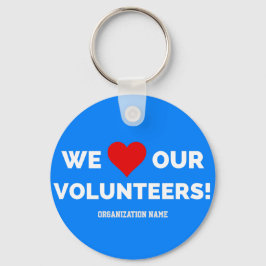 wij houden van onze vrijwilligers sleutelhanger