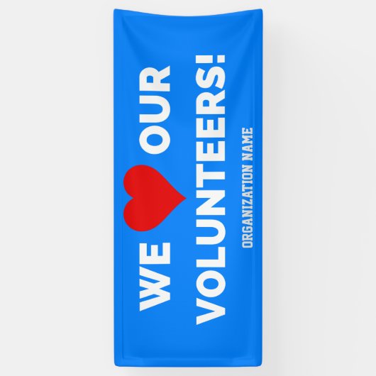  wij houden van onze vrijwilligers spandoek (Verticaal)