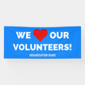  wij houden van onze vrijwilligers spandoek (Horizontaal)