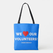 wij houden van onze vrijwilligers tote bag (Achterkant)