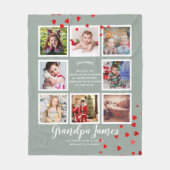 Wij Houden Van OPA GEDICHT - Fotocollage kleinkind Fleece Deken (Voorkant)