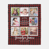 Wij Houden Van OPA GEDICHT - Fotocollage Kleinkind Fleece Deken (Voorkant)