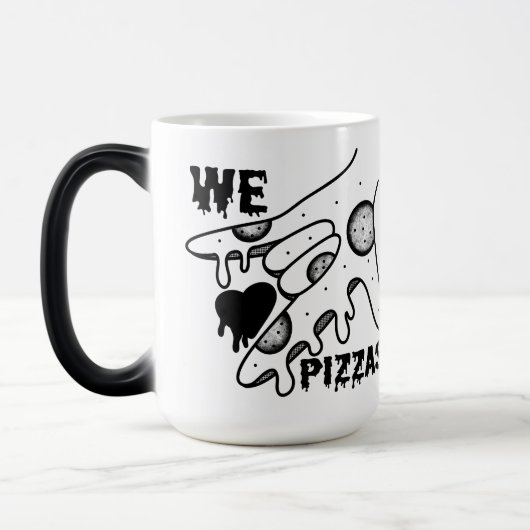 Wij houden van pizza's - Pizza Love - ASL ILY De O Magische Mok (Links)