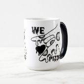 Wij houden van pizza's - Pizza Love - ASL ILY De O Magische Mok (Voorkant rechts)