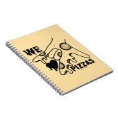 Wij houden van pizza's - Pizza Love - ASL ILY De O Notitieboek (Rechterzijde)
