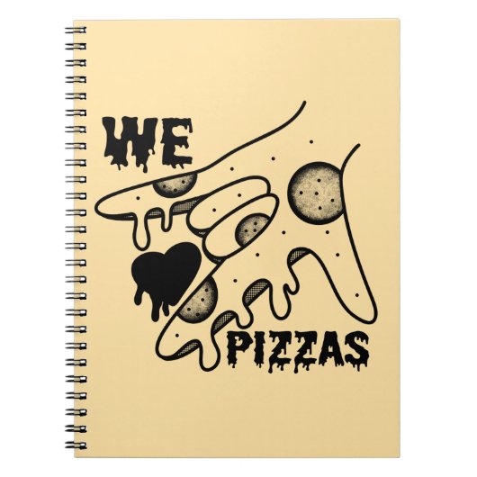 Wij houden van pizza's - Pizza Love - ASL ILY De O Notitieboek (Voorkant)