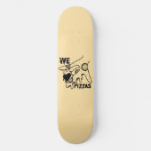 Wij houden van pizza's - Pizza Love - ASL ILY De O Persoonlijk Skateboard (Voorkant)