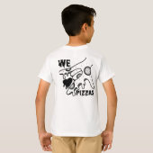 Wij houden van pizza's - Pizza Love - ASL ILY De O T-shirt (Achterkant volledig)