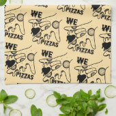 Wij houden van pizza's - Pizza Love - ASL ILY De O Theedoek (Gevouwen)