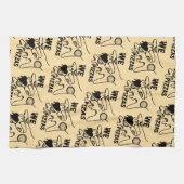 Wij houden van pizza's - Pizza Love - ASL ILY De O Theedoek (Horizontaal)