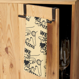 Wij houden van pizza's - Pizza Love - ASL ILY De O Theedoek