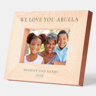 Wij houden van u Abuela gepersonaliseerde foto Lij Gegraveerde Lijstjes